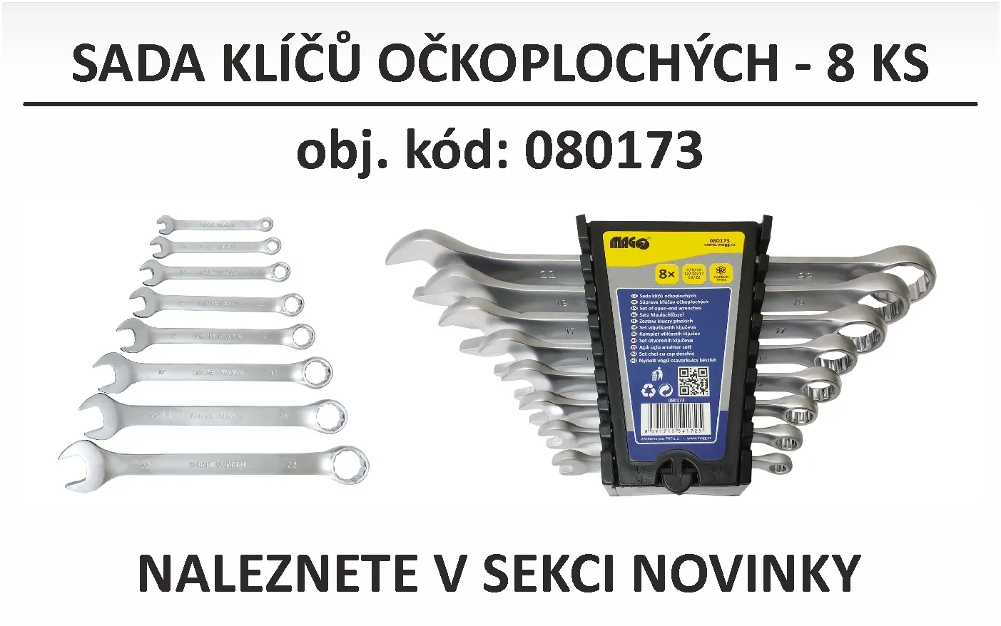SADA KLÍČŮ OČKOPLOCHÝCH - 8 KS